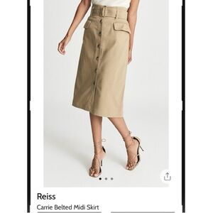 Reiss Carrie Belted Midi Skirt